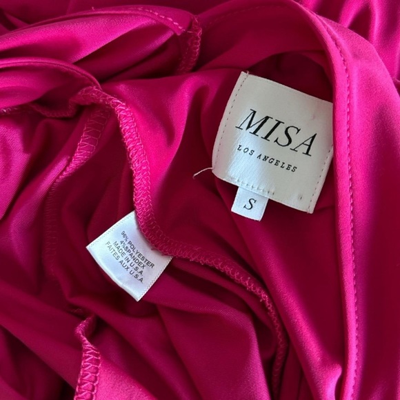 MISA Los Angeles Pink Xenia Knotted Maxi Dress Small - Picture 7 of 8